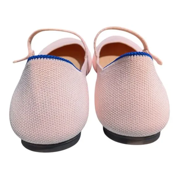 Rothy's The Square Mary Jane Flats Women's 9 Bubbly Pink Knit Washable Eco - Picture 6 of 9